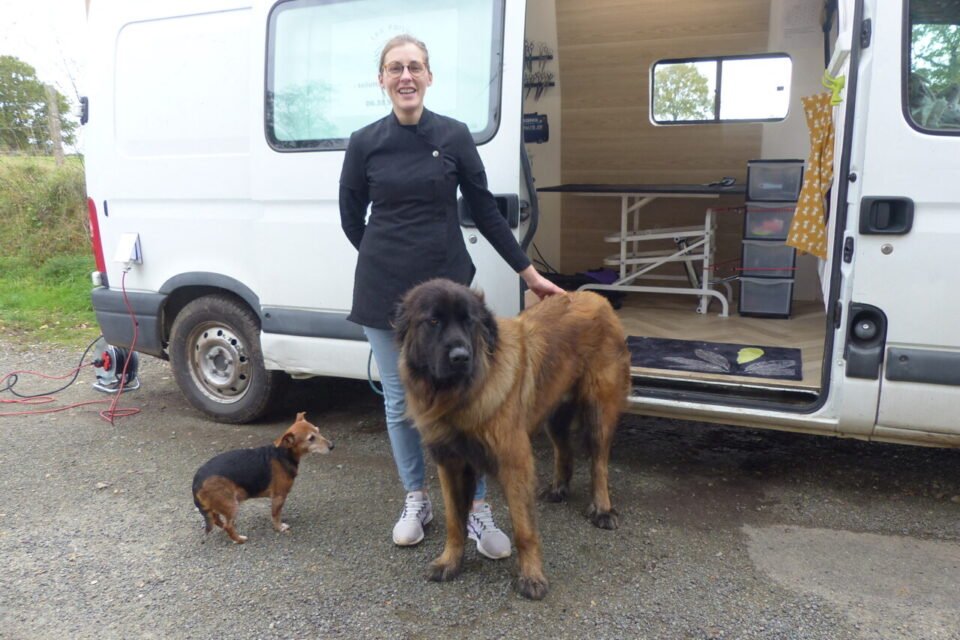 Séverine Goubaud loves taking care of dogs, from the smallest to the largest