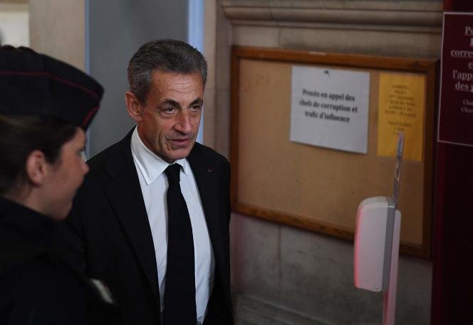 Nicolas Sarkozy, on his arrival at the Cour d'appel de Paris, on December 5, 2022.  