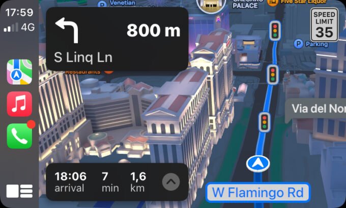 In Las Vegas, where all hotels are modeled in 3D, the navigation is magnificent.  // Source: Numerama