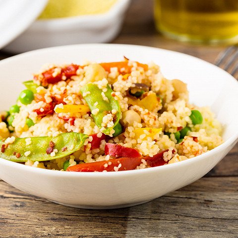 Couscous with chickpeas and vegetables