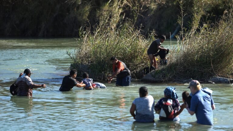 in Texas, a floating barrier project on the Rio Grande to deter migrants