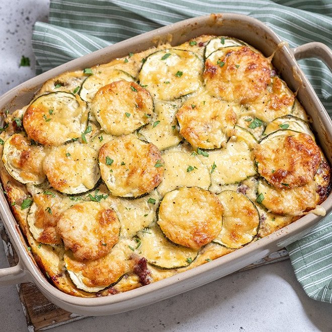 Zucchini gratin with cantal by Laurent Mariotte