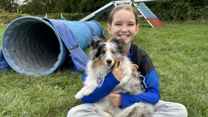 Alicia, 11 years old, takes part in the French junior championship in agility

